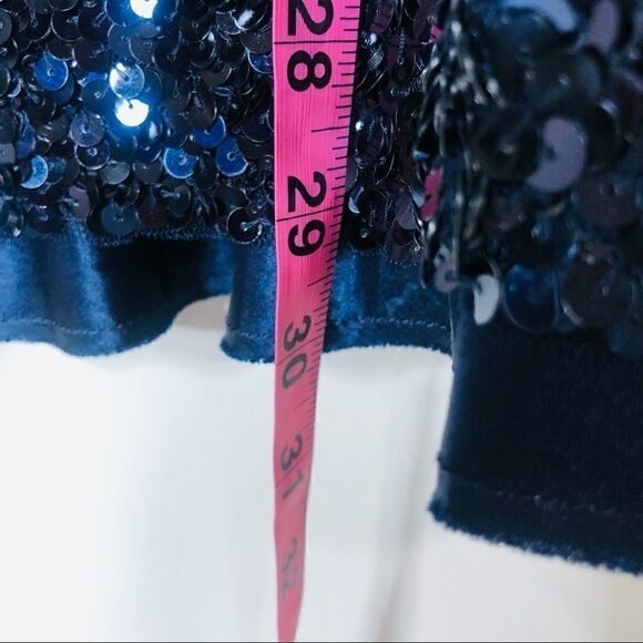 Tommy Hilfiger Navy Blue Sequins Strapless Dress - Picture 4 of 10